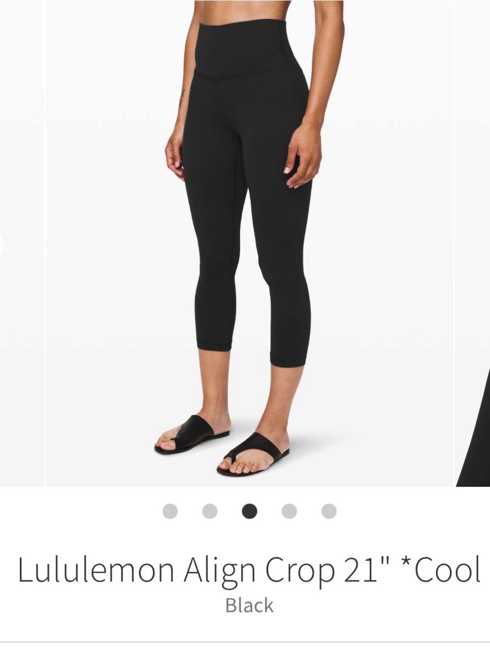 Lululemon Align Crop 21" High-Rise - Black size 4